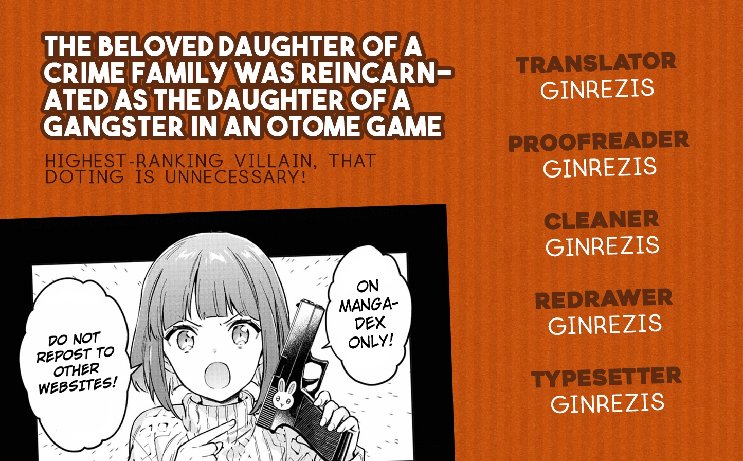 The Beloved Daughter of a Crime Family Was Reincarnated as the Daughter of a Gangster in an Otome Game Chapter 4 Page 44